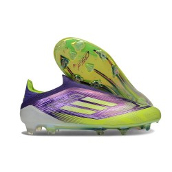 Bota de Futbol Adidas F50 Elite LL FG Morado Rush Ftwr Blanco Limón Lúcido