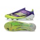 Bota de Futbol Adidas F50 Elite LL FG Morado Rush Ftwr Blanco Limón Lúcido