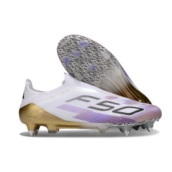 Bota de Futbol Adidas F50 Elite LL FG Blanco Violeta Negro