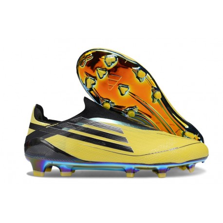 Bota de Futbol Adidas F50 Elite LL FG Amarillo Negro