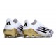 Bota de Futbol Adidas F50 Elite LL FG Blanco Negro Met Dorado