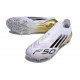 Bota de Futbol Adidas F50 Elite LL FG Blanco Negro Met Dorado