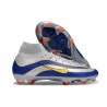 Botas de Futbol Nike Mercurial Superfly X Elite FG Plateada Azul Amarillo