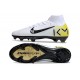 Botas de Futbol Nike Mercurial Superfly X Elite FG Blanco Negro Amarillo