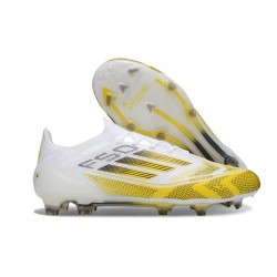 Adidas F50 Elite FG Botines de Futbol Blanco Amarillo