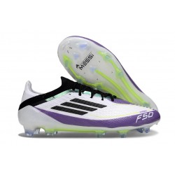 Botas Adidas F50 Elite FG X Messi Ftwr Blanco Negro Morado Unity