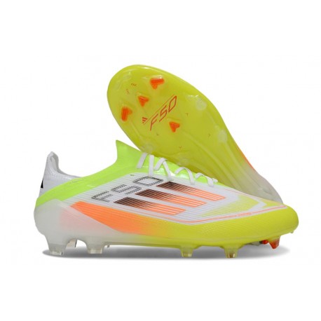 Botas Adidas F50 Elite FG Amarillo Blanco Naranja