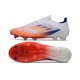 Botas Adidas F50 Elite FG Blanco Rojo Solar Azul Lúcido