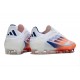 Botas Adidas F50 Elite FG Blanco Rojo Solar Azul Lúcido