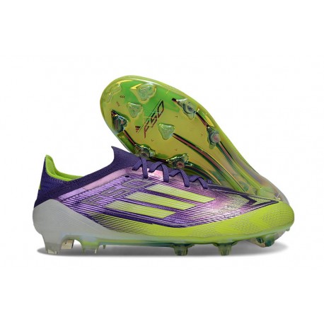 Botas Adidas F50 Elite FG Morado Rush Ftwr Blanco Limón Lúcido
