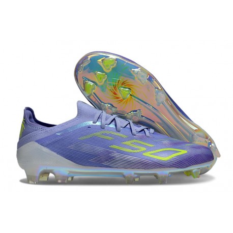 Botas Adidas F50 Elite FG Violeta Tone Limón Lúcido Morado Rush