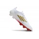 Botas Adidas F50 Elite FG Blanco Rojo Dorado