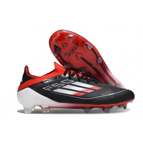 Botas Adidas F50 Elite FG Negro Rojo Blanco