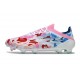 Botas Adidas F50 Elite FG Blanco Rosa Azul