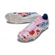 Botas Adidas F50 Elite FG Blanco Rosa Azul