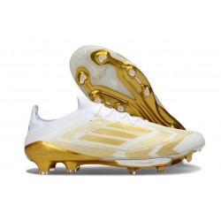 Bota Adidas F50+ Elite FG Blanco Met Dorado
