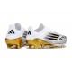 Bota de Futbol Adidas F50+ FG Blanco Negro Met Dorado