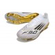 Bota de Futbol Adidas F50+ FG Blanco Negro Met Dorado