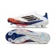 Bota Futbol Adidas F50 Elite Laceless X Son FG Blanco Negro Rojo Vivo