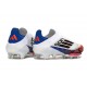Bota Futbol Adidas F50 Elite Laceless X Son FG Blanco Negro Rojo Vivo