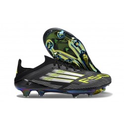 Bota de Futbol Adidas F50+ FG Negro Hierro Met. Limón Lúcido