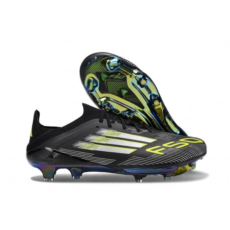 Bota de Futbol Adidas F50+ FG Negro Hierro Met. Limón Lúcido