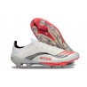 Bota de Futbol Adidas F50+ FG X MESSI Ftwr Blanco Rojo Lúcido Plateado Met.