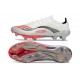 Bota de Futbol Adidas F50+ FG X MESSI Ftwr Blanco Rojo Lúcido Plateado Met.