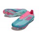 Bota de Futbol Adidas F50+ FG Flash Agua Rosa Lúcido Lucid Cyan