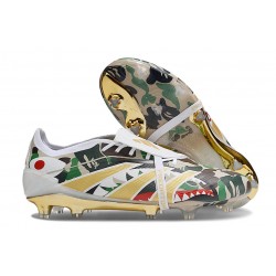Botas adidas Predator 25 Elite Tongue FG Blanco Negro Oro
