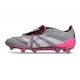 Botas adidas Predator 25 Elite Tongue FG Gris Blanco Rosa