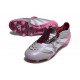 Botas adidas Predator 25 Elite Tongue FG Gris Blanco Rosa