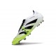 Bota adidas Predator 25 Elite Tongue FG Ftwr Blanco Negro Limón Lúcido