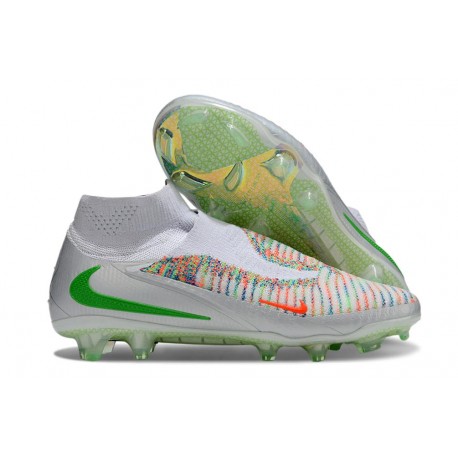 Bota Nike Phantom 6 Df Elite Fg Blanco Verde Naranja