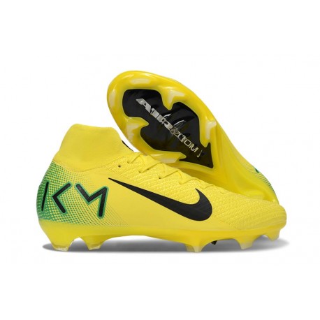 Botas de Futbol Nike Mercurial Superfly X Elite FG KM Amarillo Verde Negro