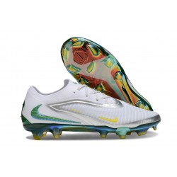 Nike Phantom 6 Elite FG Blanco Plateado Verde