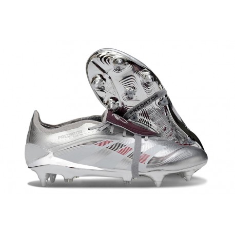 Zapatillas adidas Predator Elite FT SG Plateada Rojo
