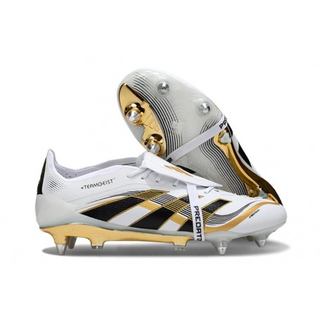 Zapatillas adidas Predator Elite FT SG Blanco Dorado Met Negro
