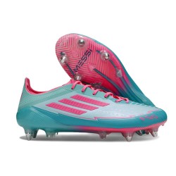 Bota de Fútbol Adidas F50 Elite SG Flash Agua Rosa Lúcido Lucid Cyan