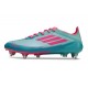 Bota de Fútbol Adidas F50 Elite SG Flash Agua Rosa Lúcido Lucid Cyan