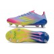 Bota de Fútbol Adidas F50 Elite SG Azul Fusion Limón Lúcido Rosa Lúcido