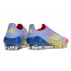Bota de Fútbol Adidas F50 Elite SG Azul Fusion Limón Lúcido Rosa Lúcido