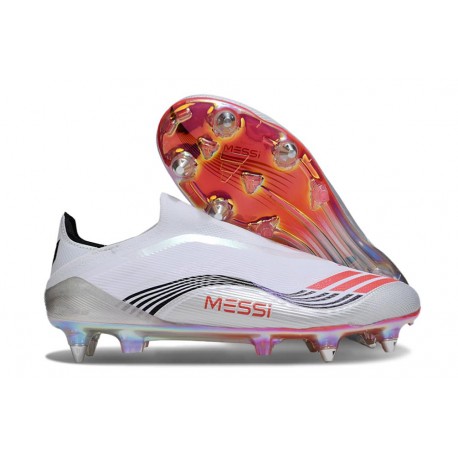 Adidas F50 Elite LL SG X MESSI Ftwr Blanco Rojo Lúcido Plateado Met.