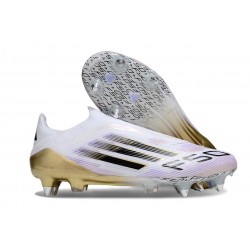 Zapatillas de Futbol Adidas F50 Elite LL SG Blanco Negro Met Dorado