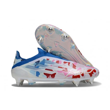 Zapatillas de Futbol Adidas F50 Elite LL SG Blanco Rojo Azul
