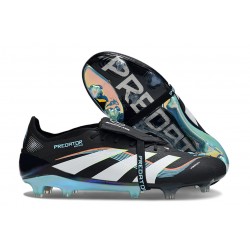 Botas adidas Predator 25 Elite Tongue FG Negro Blanco Azul