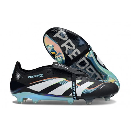 Botas adidas Predator 25 Elite Tongue FG Negro Blanco Azul