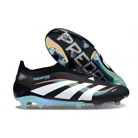 adidas Predator Elite Sin Cordones FG Negro Blanco Azul