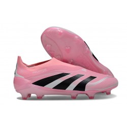 adidas Predator Elite Sin Cordones FG Rosa Negro