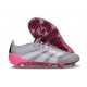 Bota de Futbol adidas Predator Elite FG Gris Blanco Rosa
